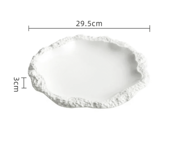Textured Ceramic Dessert Plate - Image 6